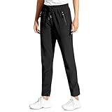 zoocco Comfysfit.Com Pant for Women, Lightweight Breathable Travel and Office Pants, Stretch Active Pants for Women (Black-A,M)