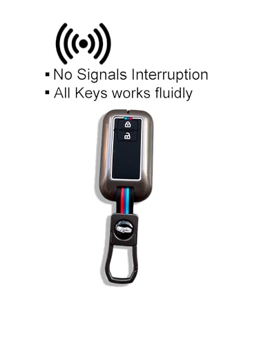 Image of TechSrmaji Metal Key Cover Compatible with Baleno, Grand Vitara, XL6, Swift, Brezza, Celerio, Ignis, Ertiga, Dzire, Fronx, Urban Cruiser, Rumion, Glanza, 2 Button Smart Key