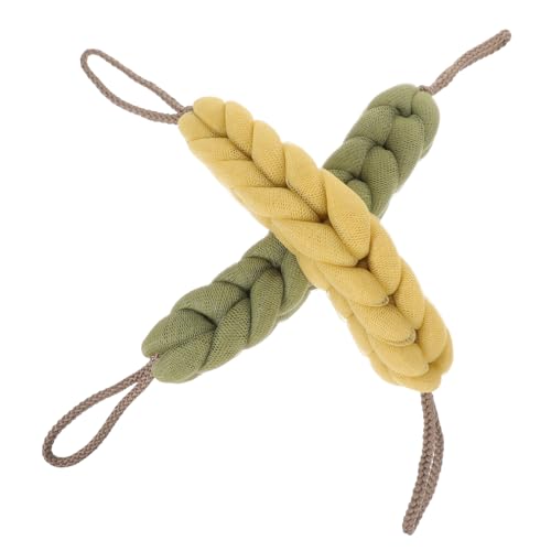 OATIPHO 2pcs Long Shower Loofahs for Exfoliation Soft and Lightweight Bath Sponges with Lanyard Design Ginger Matcha Colors for Relaxing Shower Experience