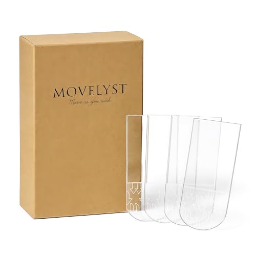 MOVELYST 120 Pieces Refill Strips for Clear Small Wire Toggle Hooks - No Tools Adhesive Replacement Strips for Wall Hooks, Removable Damage-Free Mounting Strips for Wall Decor & Storage