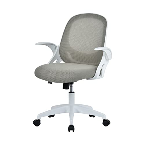 オーエスジェイ 椅子 テレワーク 疲れない オフィスチェア デスクチェアメッシュ イス 跳ね上げ式アームレスト ひじ掛け高さ調整 かわいい コンパクト 360度回転 約105度ロッキング 座面昇降45-55cm 強化ナイロン樹脂ベース 在宅ワーク