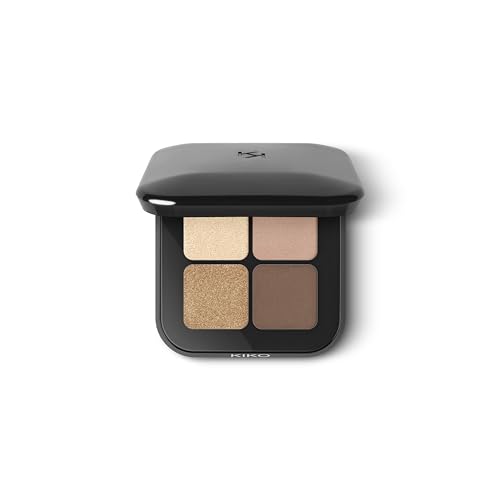 KIKO Milano Bright Quartet Eyeshadow Palette 01 | Palette With Four Baked Eyeshadows For Wet And Dry Use - Image 4