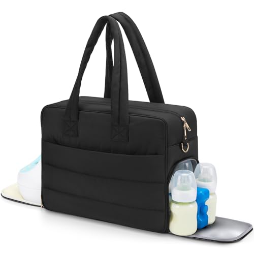 Breast Pump Bag with Insulated Breast Milk Cooler Pocket, Fits Spectra S1/S2 & Most Pumps, Water‑Resistant Work & Travel Tote with 15.6' Laptop Sleeve, Stroller Straps, Luggage Sleeve & Ice Pack