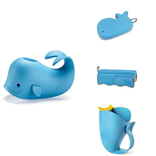 Image of Skip Hop Baby Bath Gift Set with Spout Cover, Kneeler, Elbow Rest, and Rinser, Blue