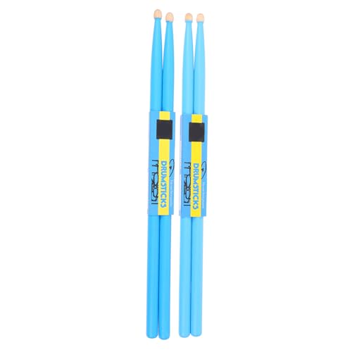 Toyvian 2 pares de baquetas ligeras de madera de arce con punta de color antideslizante para instrumentos de percusión, accesorios de batería para principiantes y estilos diversos miniatura 1