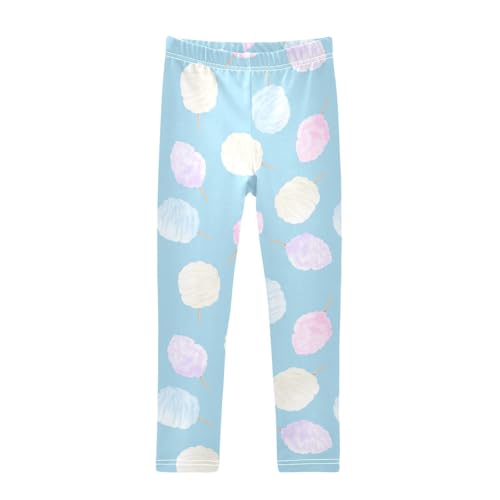 ZZKKO Girls Leggings Sweet Cotton Candy Toddler Girls Clothes Leggings for Girls Toddler Girls Leggings 3-4T