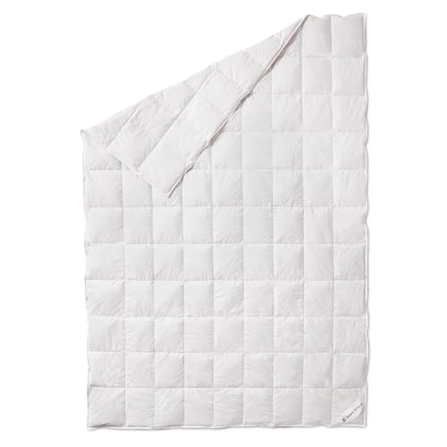 Koru Style Superior Daunen Bettdecke 155x220 cm – 90% Landdaunen / 10% Federn – Leichte Sommerdecke – Daunendecke – Made in Germany – Wärmeklasse 1 (Leicht)