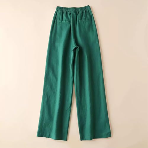 Women Fashion Solid Color Cotton Elastic Long Pants Beach Leisure Trousers Trendy Fall Outfits for3