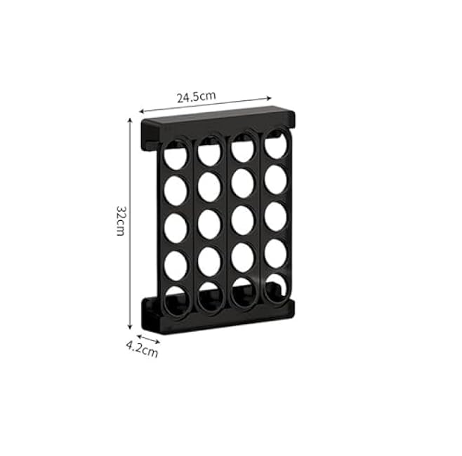 Coffee Pod Storage Rack Holds 20 Pods, 32x24.5x4.2cm Countertop Holder for Kitchen Coffee Bar(Black)