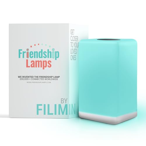 Friendship Lamp FriendLi by Filimin - Subscription Required Wi-Fi LED Light for Long Distance Touch Lamp, Present for Best Friend, Relationship, Family, Unique Gifts, Easy App Setup - Single