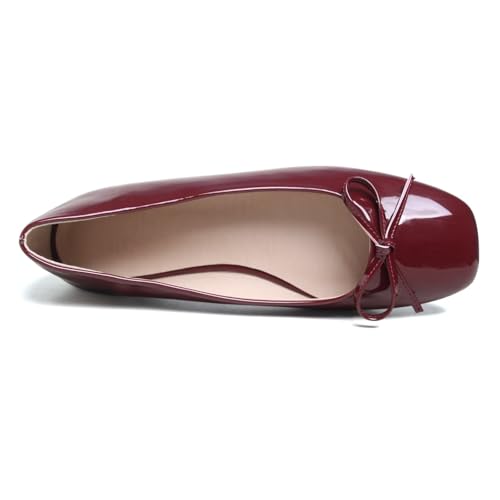 Image of Dear Time Women's Casual Foldable Ballet Flats Square Toe Ballerina Flats Shoes Comfortable