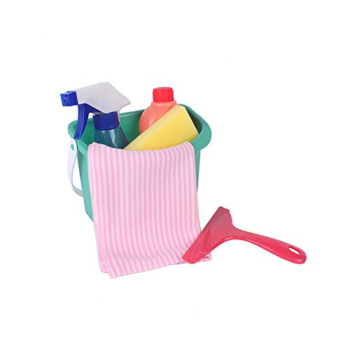 WOW Tastic W93466 Cleaning Caddy Bucket Set | Pretend Role Play Toy-6pc, Multicoloured