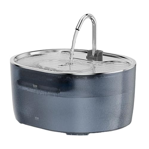 Fuente de agua automática para gatos de acero inoxidable miniatura 6