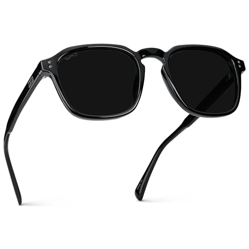 Image of WearMe Pro Men's Polarized Square Sunglasses - Wide Fit, Retro Style, UV400, Lightweight Frame for Driving & Daily Wear