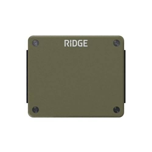 The Ridge Wallet For Men - LITE - The Minimalist Wallet, Smaller - Holds up to 8 Cards, RFID Protection, Sleek, Compact and Lightweight Card Holder - Matte Olive