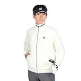 [フットジョイ] セーター ヘリンボーン柄 防風裏地付き 長袖フルジップセーター ホワイト メンズ M FJ-F24-M12 32133-M