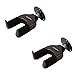 Magik 1-2 Pc Guitar Wall Hanger Mount Stand Guitar Black Stand Wall Mount Auto Lock (2 Pack)