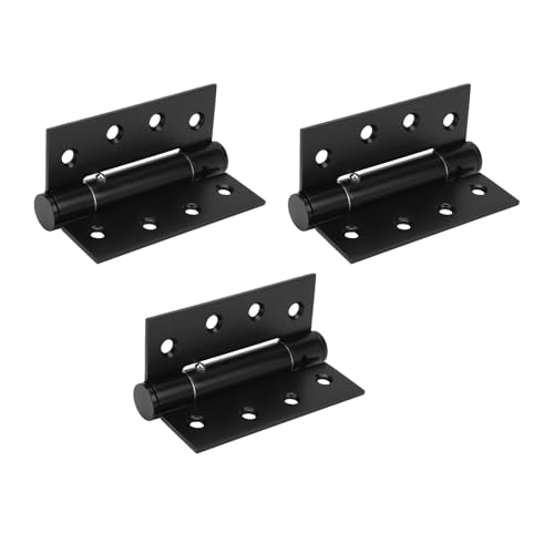 Charnières de porte à roulement à billes 4 pouces acier inoxydable noir x3 - 2