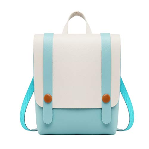 Rakkiss Women Backpack Cute Pure Color Stitching Messenger Bag Mini Portable Pocket Travel