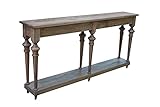 Arin 72-inch Traditional Turned Leg Console Table, Mango Hardwood