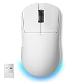 ゲーミングマウス ワイヤレス ゲーミング マウス 無線 Bluetooth 超軽量 75g 低遅延 1ms 超高速 高耐久 8000DPI Type-C RGBライト オプティカルセンサー 5ボタン PC windows mac IOS Androidスマホなど対応可能 (ホワイト)