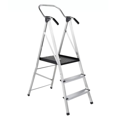 MEDOSAN Sicherheitsleiter | 3stufig | Haushaltshelfer | 5 Jahre Garantie | belastbar bis 150kg
