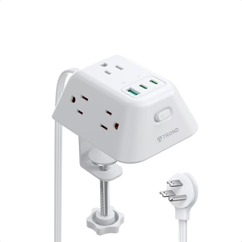 TROND Desk Clamp Power Strip with USB C PD 20W,