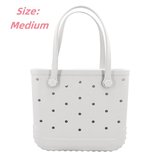 CXY Rubber Beach Bag, Waterproof Travel Tote bag for Women Outdoor Summer Beach Tote Washable Bag Open Handbag for Daily2