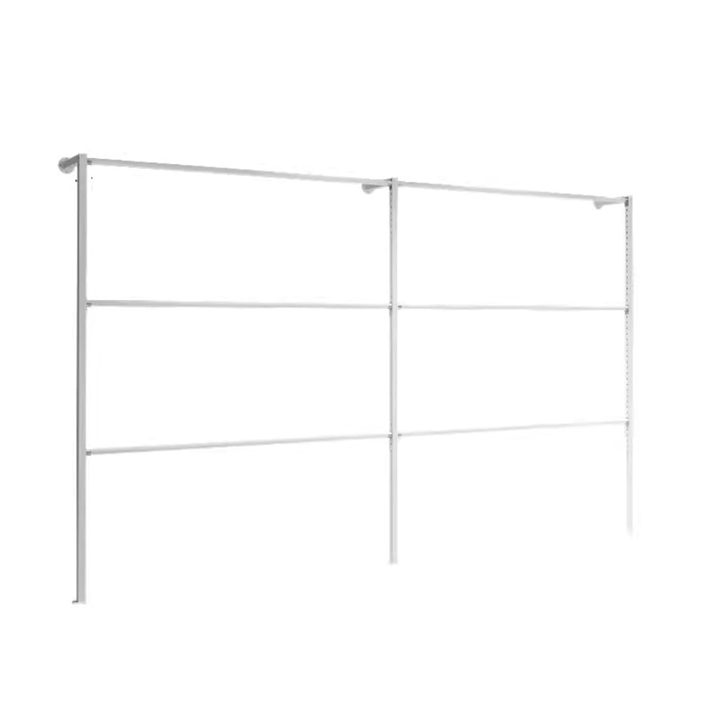 Espositore da parete in tessuto, versatile, per sciarpe e biancheria intima, per negozi e boutique, bianco, 300 x 25 x 200 cm, perfetto per merching e nizat
