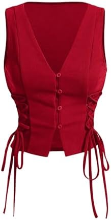 GORGLITTER Women's Sleeveless Western Cowgirl Rodeo Outfit Lace U...