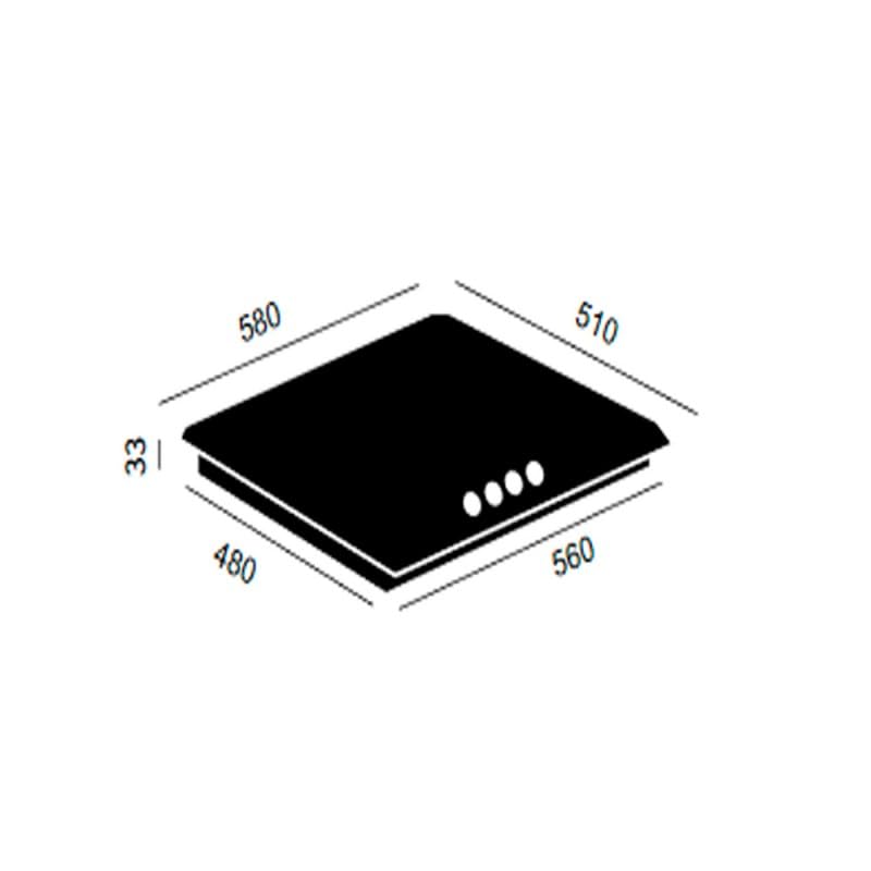 Placa Gas VITROKITCHEN EN640LIN Natural Inox 4f