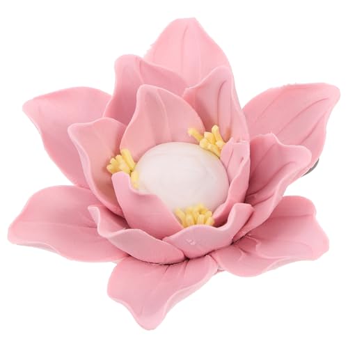 TOYANDONA Decoración De Pared Cerámica Colgante Con Flor De Magnolia Rosa Adorno Artístico Para Habitaciones Accesorio Natural Para Embellecer Ambientes