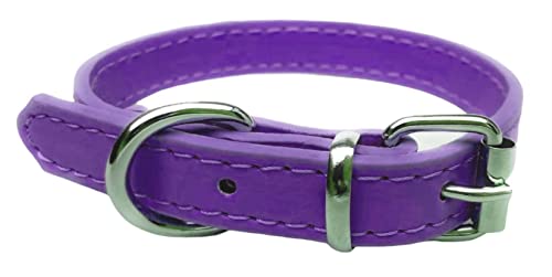 Vibrant Leather Dog Collar for Puppy Cat, Kitten, Dogs, for Small Medium, Large & Extra Large Pet Collars (Extra Large (45cm - Image 2