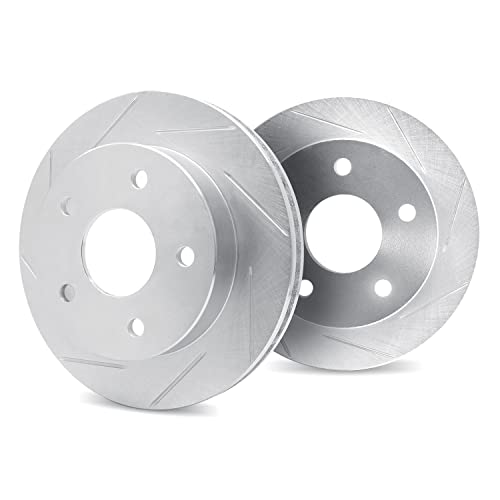 Dynamic Friction Company Rear Brake Rotors Slotted Silver - 5002-54200
