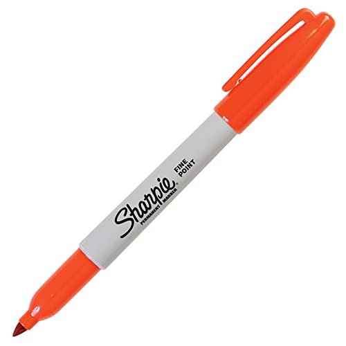 SHARPIE DYMO Fine Orange permanente Marker – Markers (naranja, gris, naranja, plástico)