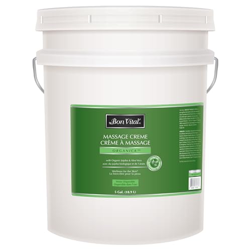 Bon Vital' Organica Organic Massage Creme, Therapy Cream, Lotion, 5 Gallon