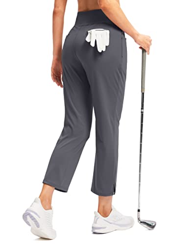 Soothfeel Women's Golf Pants With 5 Pockets High Waisted Stretch Sweatpants Travel Athletic Work Ankle Pants For Women (Grey, Xs) #TOP2