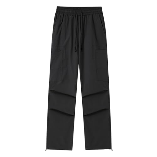 Men's Casual Cargo Pants Elastic Waist Drawstring Loose Fit Jogger Sweatpants Outdoor Hiking Streetwear4