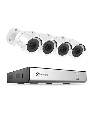Loocam 1080P Kit de Cámara de Videovigilancia 8CH H.265+ DVR