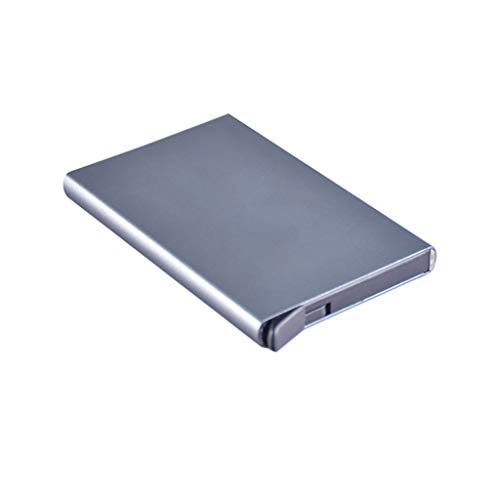 XUANLAN Aluminiumlegierung Anti-Hochfrequenz Identifikation Bankkarteninhaber ID-Karte Bankkarte Metall Kreditkarteninhaber (Color : Gray)