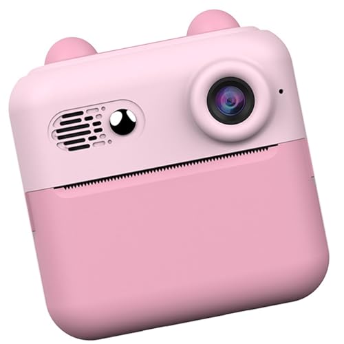 キッズクリエイティブカメラフォトプリンター720PビデオABSシリコンデザイン安全な遊びと学習のための芸術的な描画写真カメラのおもちゃ
