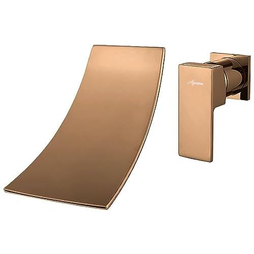 Aquieen Wall Mounted Waterfall Basin Mixer Hot & Cold Basin Mixer Basin Tap (Waterfall - Rose Gold) (B0CD8141NQ) Amazon Price History, Amazon Price Tracker