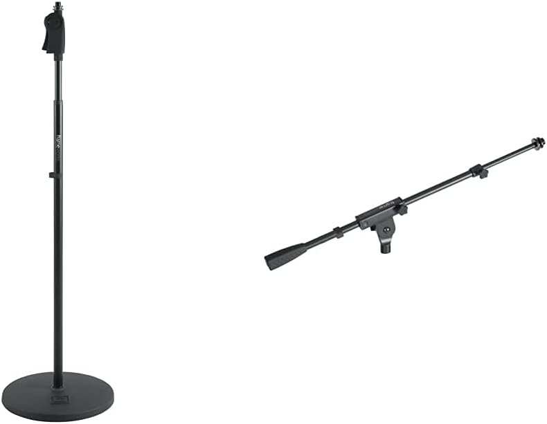 Gator Frameworks Microphone Stand with 12" Weighted Base and Deluxe Soft Grip Squeeze Height Adjustment (GFW-MIC-1201), 12" Weighted Base - Deluxe Height Adjust : Musical Instruments