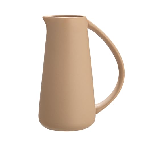 Pichet moderne en grès beige mastic carafe design Bloomingville