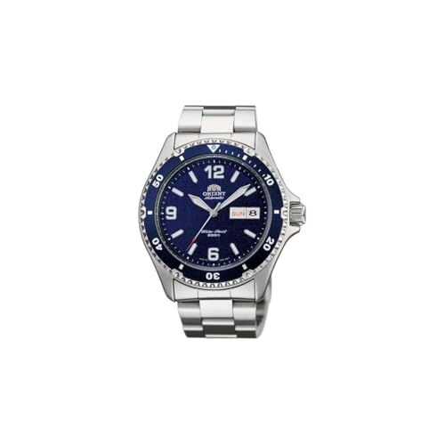 Orient Mako II - Orologio da sub da uomo, in acciaio inox, automatico, a carica manuale, 200 m, Blu, giapponese