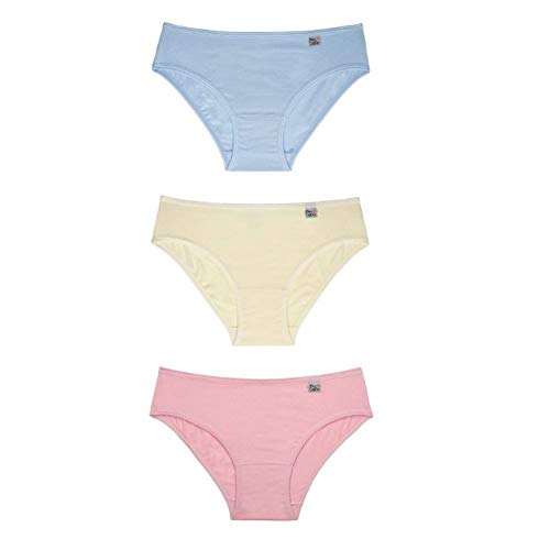 Kit de Calcinhas Infantil com 3 peças Delrio Meninas, Rosa bebê, GG