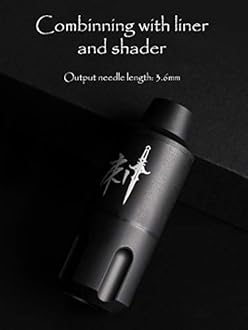 DGT Cartridge Rotary Tattoo Machine Pen with with Japanese Brushless Motor and Machine cord (Matte Black)