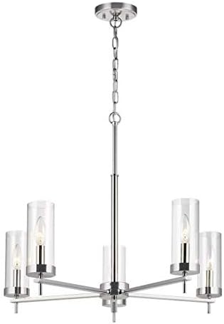 Sea Gull Lighting Generation 3190305-05 Transitional Five Light Chandelier from Seagull-Zire Collection in Chrome Finish