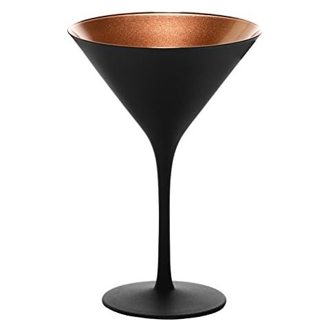 Stölzle Lausitz Cocktailschale Elements 240ml I Martini Gläser 6er Set I schwarz-Bronze I Cocktailgläser spülmaschinenfest & bruchsicher I hochwertiges Kristallglas I Martinigläser Cover
