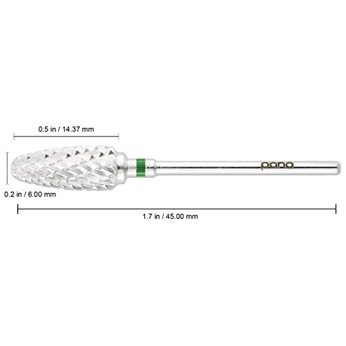 Pana 3/32" Safety Bit Nail Carbide Bit - For Electric Dremel Drill Machine (Coarse, Flame -Silver) #TOP1